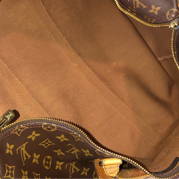 LOUIS VUITTON KeepAll LV 50 Boston Weekend Shoulder Bag Crossbody Tote Authentic - Picture 7 of 16